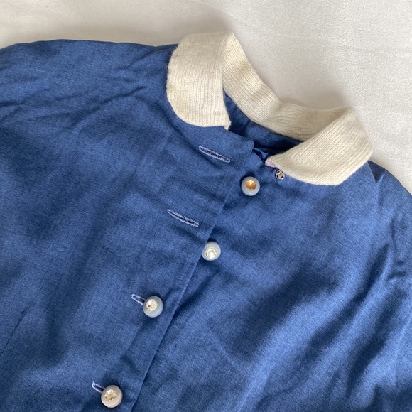 Late 1940s/early 1950s slate blue secretary/office/day dress with pockets - Picture 3 of 10